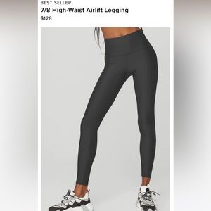 Alo airlift leggings 7/8 anthracite